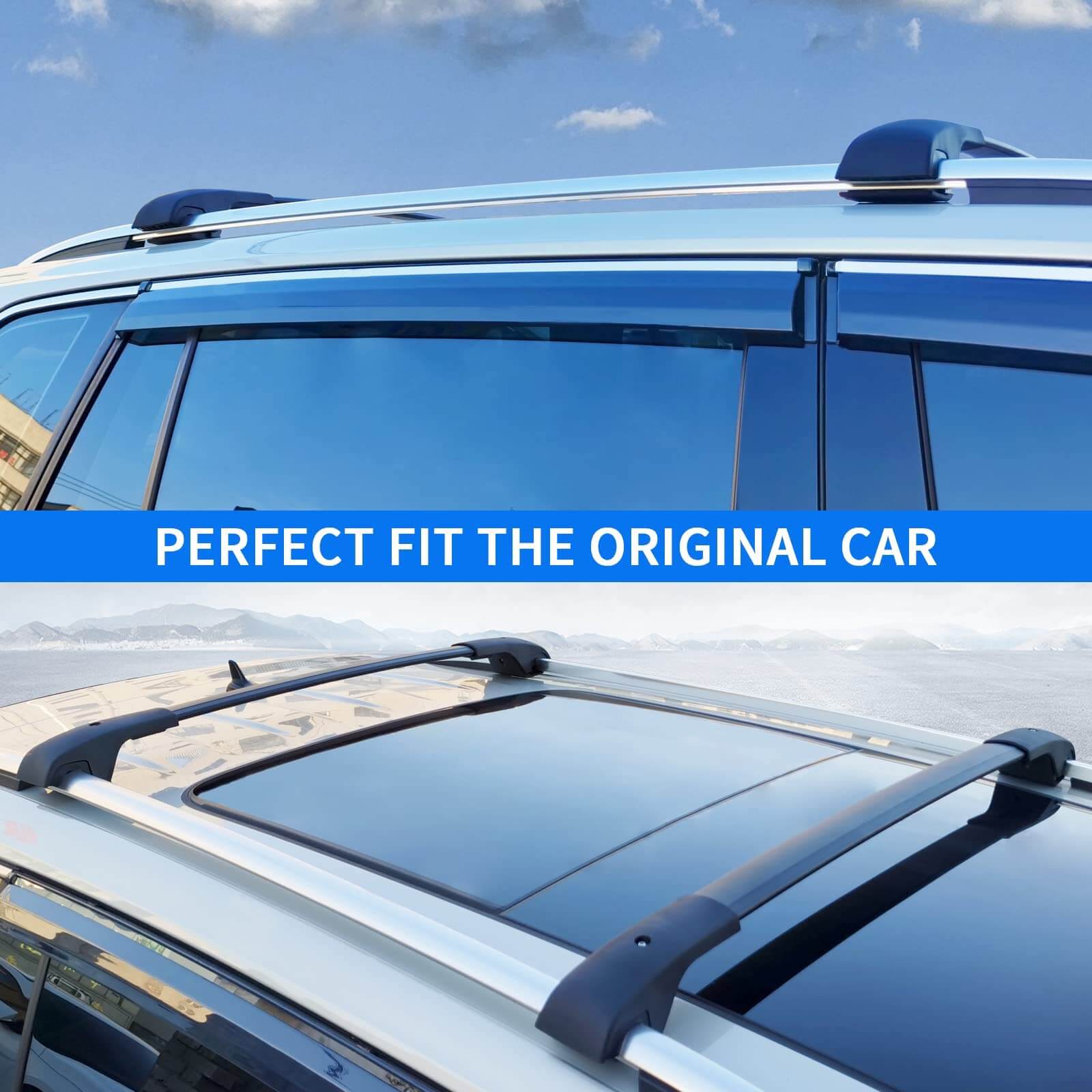KINGGERI Roof Rack Cross Bars Fit for Volkswagen Atlas 2017-2025, Aluminum Roof Rails Crossbars
