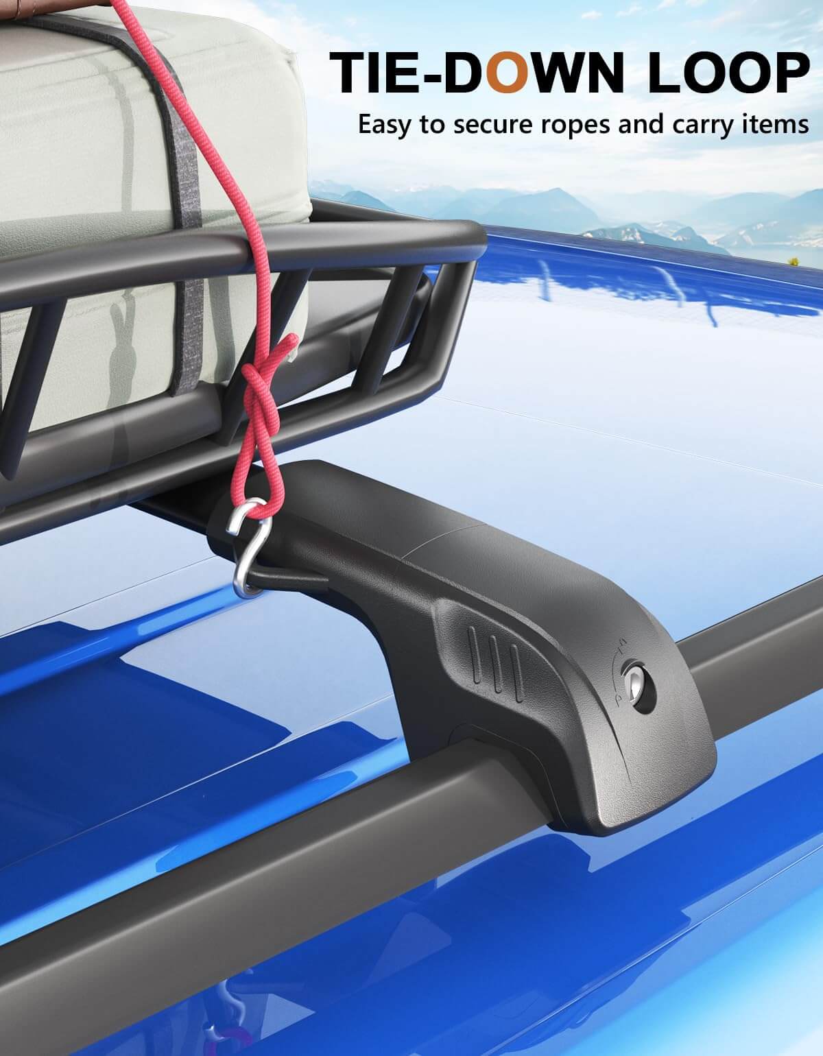 KINGGER 220lbs Roof Rack Cross Bars Compatible with 2025 Chevy Chevrolet Equinox with Raised Side Rails (Not for EV)