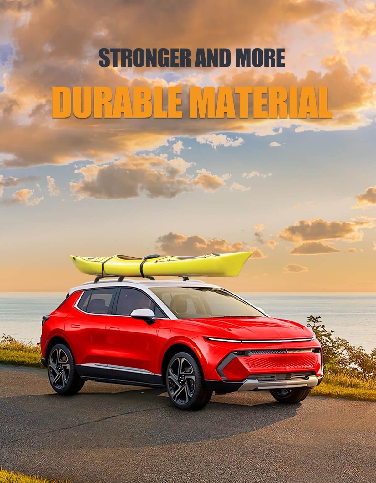 KINGGERI 220lbs Lockable Roof Rack Cross Bars Fit for Chevy Chevrolet Equinox EV 2024 2025 with Flush Side Rails
