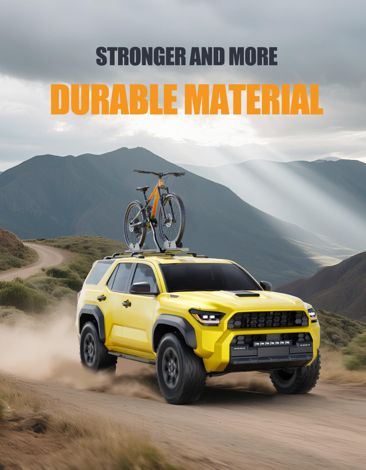 KINGGERI Lockable 220LBS Roof Rack Cross Bars Fit For Toyota 4Runner 2025 2026 with Raised Side Rails