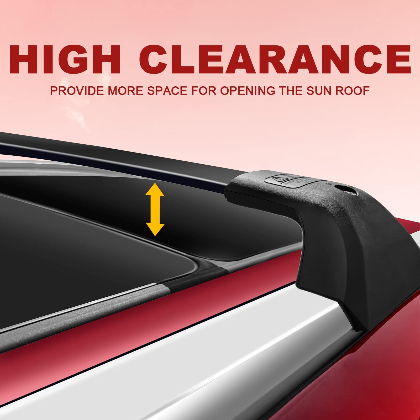 KINGGERI Lockable 260lbs Cross Bars Roof Racks Fit for Toyota Highlander 2020-2026 XLE Limited Platinum Hybrid