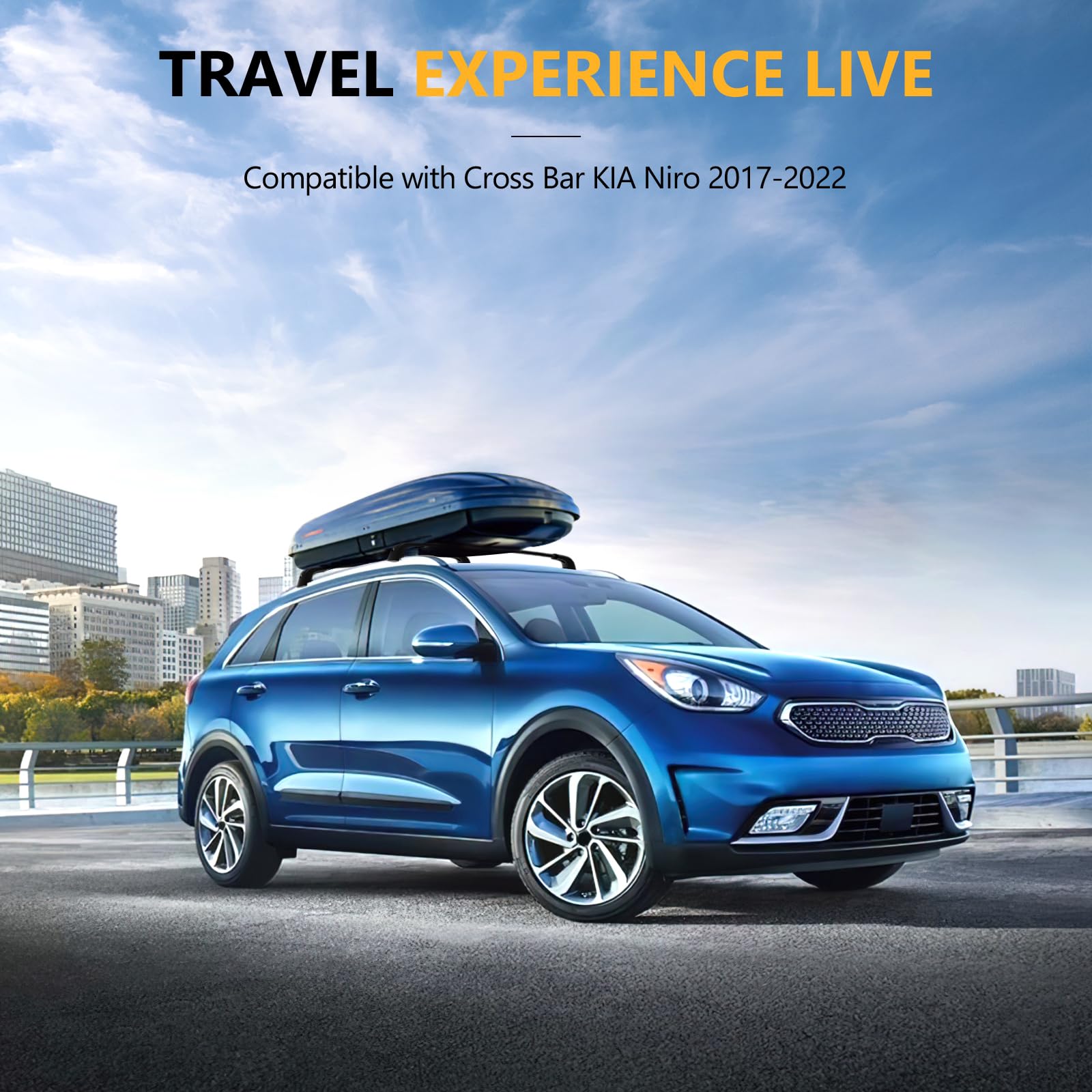 220lbs Lockable Roof Rack Cross Bars Compatible with KIA NIRO 2017 2018 2019 2020 2021 2022
