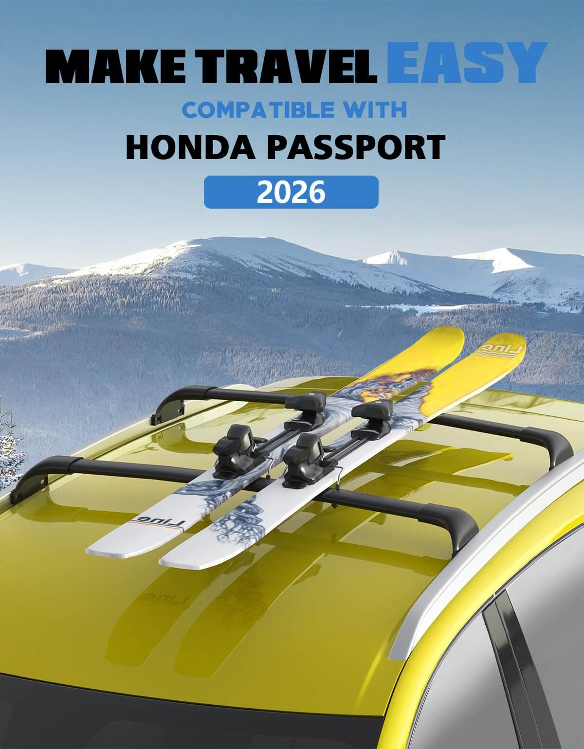 KINGGERI Roof Rack Cross Bars Fit For Honda Passport 2026,All-Metal Aluminum Roof Rails Crossbars