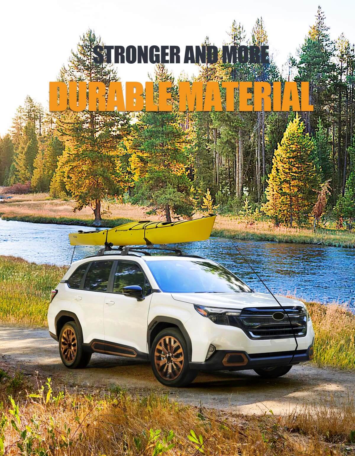 KINGGERI 220lbs Lockable Roof Rack Cross Bars Compatible with 2025 Subaru Forester Sport/Touring Hybrid (with Flush Side Rails)