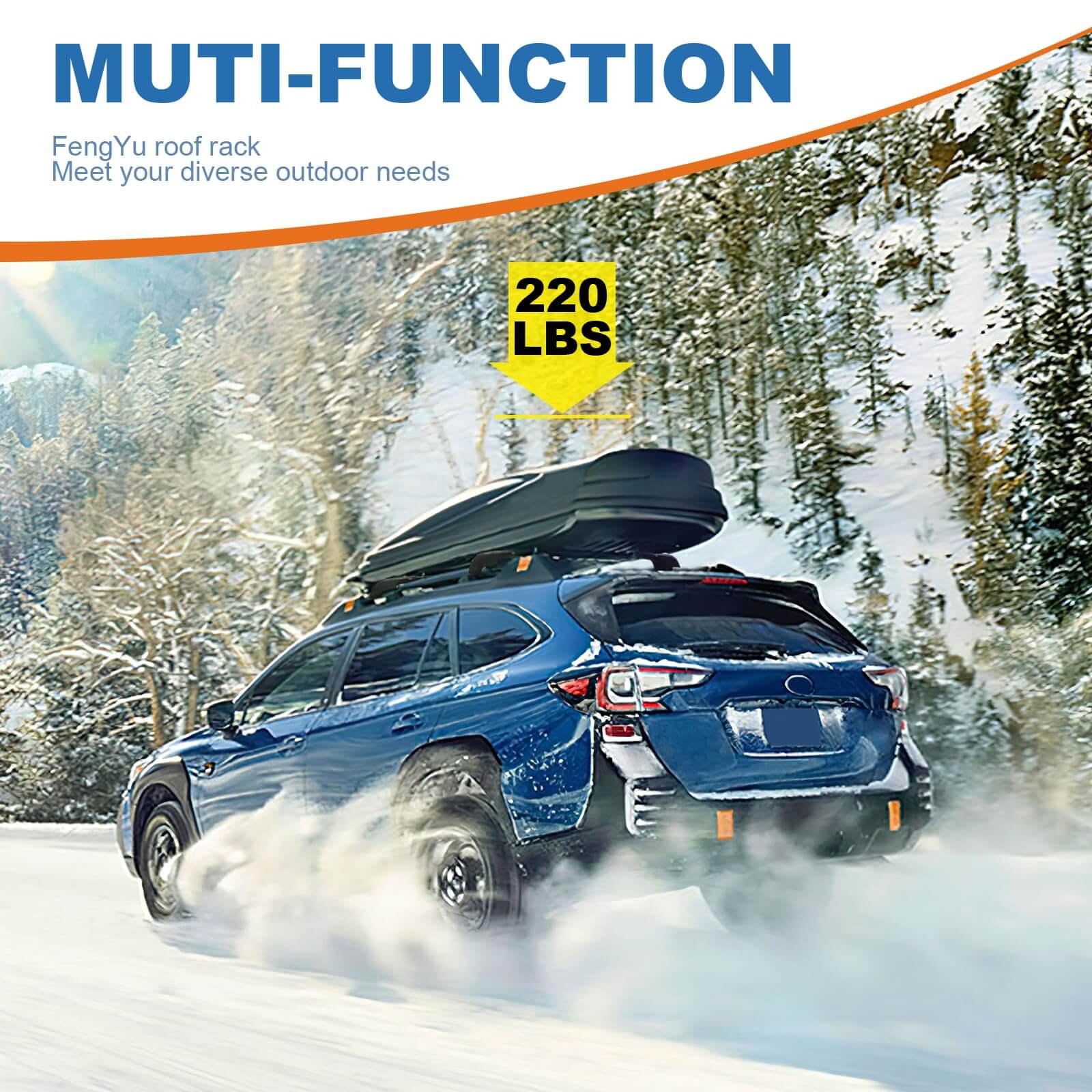 KINGGERI Lockable Roof Rack Cross Bars 220lb Fit for Subaru Outback Wilderness 2022-2025, Heavy Duty Lockable Aluminum
