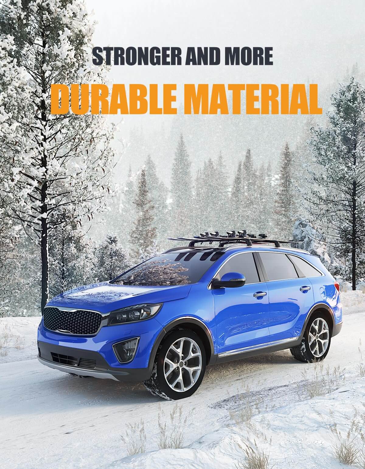 KINGGERI Lockable Roof Rack Cross Bars 220lbs Compatible with KIA Sorento 2016-2020 with Flush Side Rails