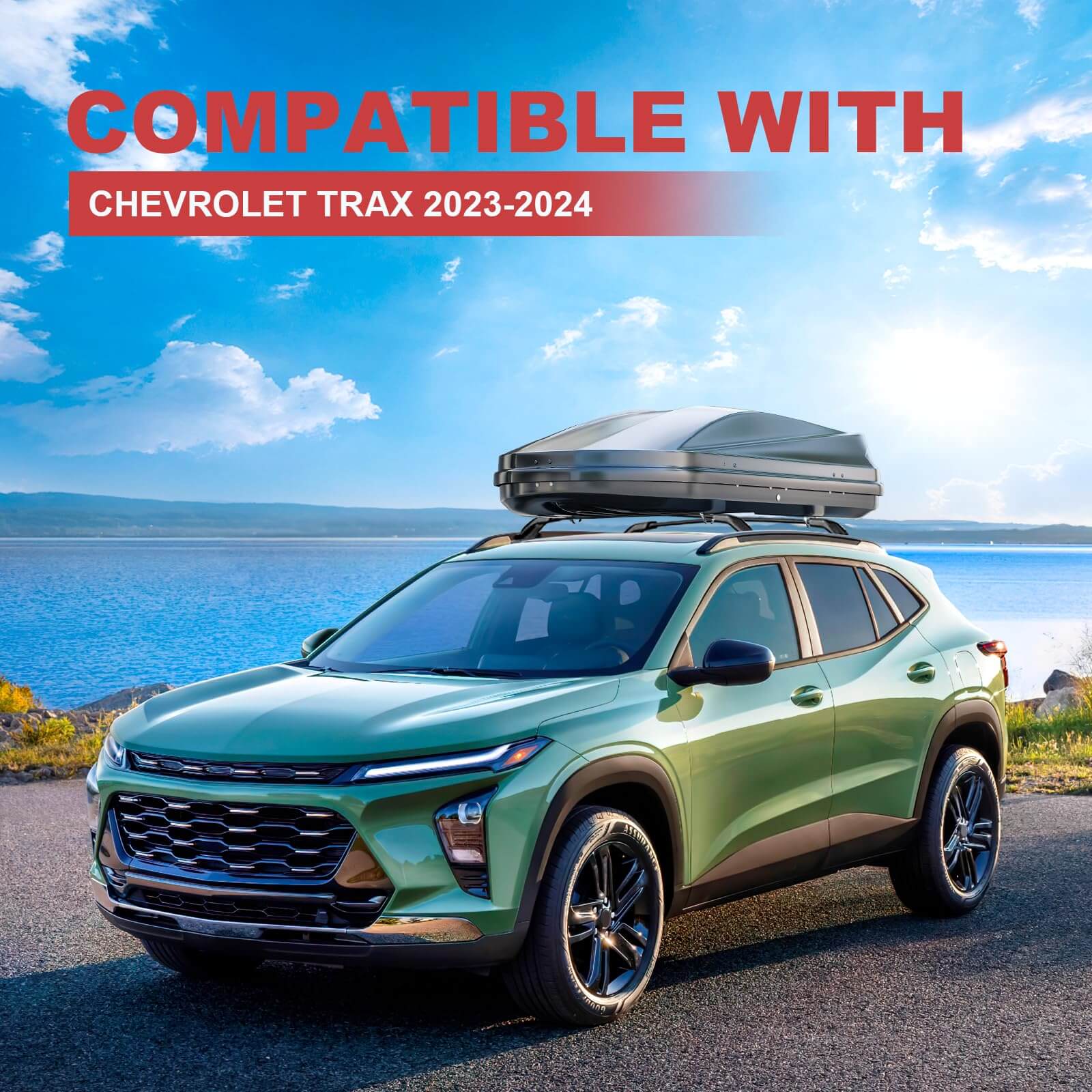 KINGGERI 260lbs Cross Bars Roof Racks Compatible with Chevrolet Chevy Trax 2023-2025 2RS ACTIV LT