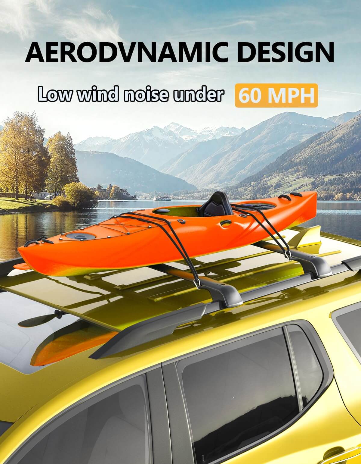 300lbs Roof Rack Cross Bars Compatible with Hyundai Palisade 2026 with Raised Rails