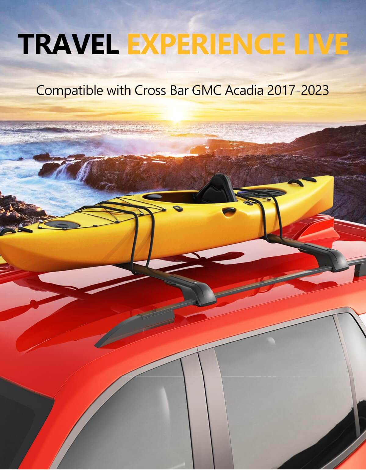 260lbs Lockbale Roof Rack Cross Bars Fit for Volkswagen VW Tiguan 2018-2024 (Not for Limited) & Taos 2022-2024