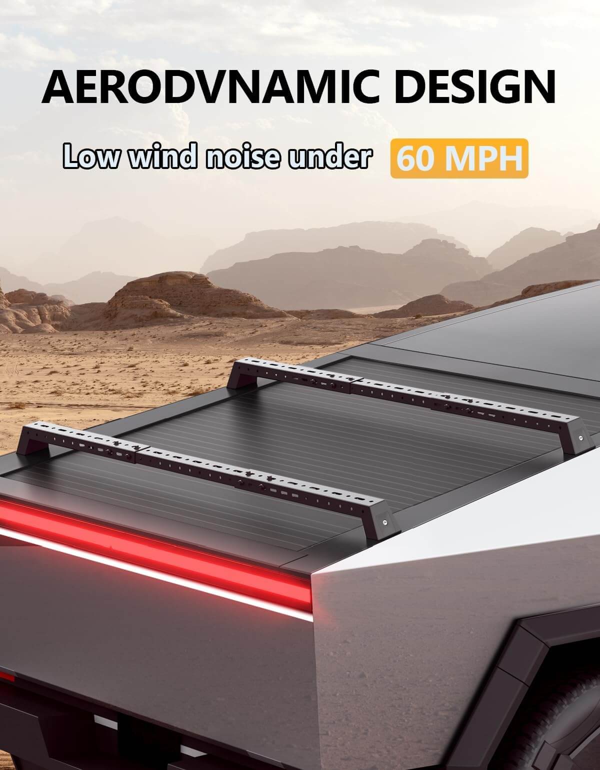 KINGGERI 550lbs Heavy Duty Roof Rack Cross Bars Compatible with Tesla Cybertruck 2024 2025