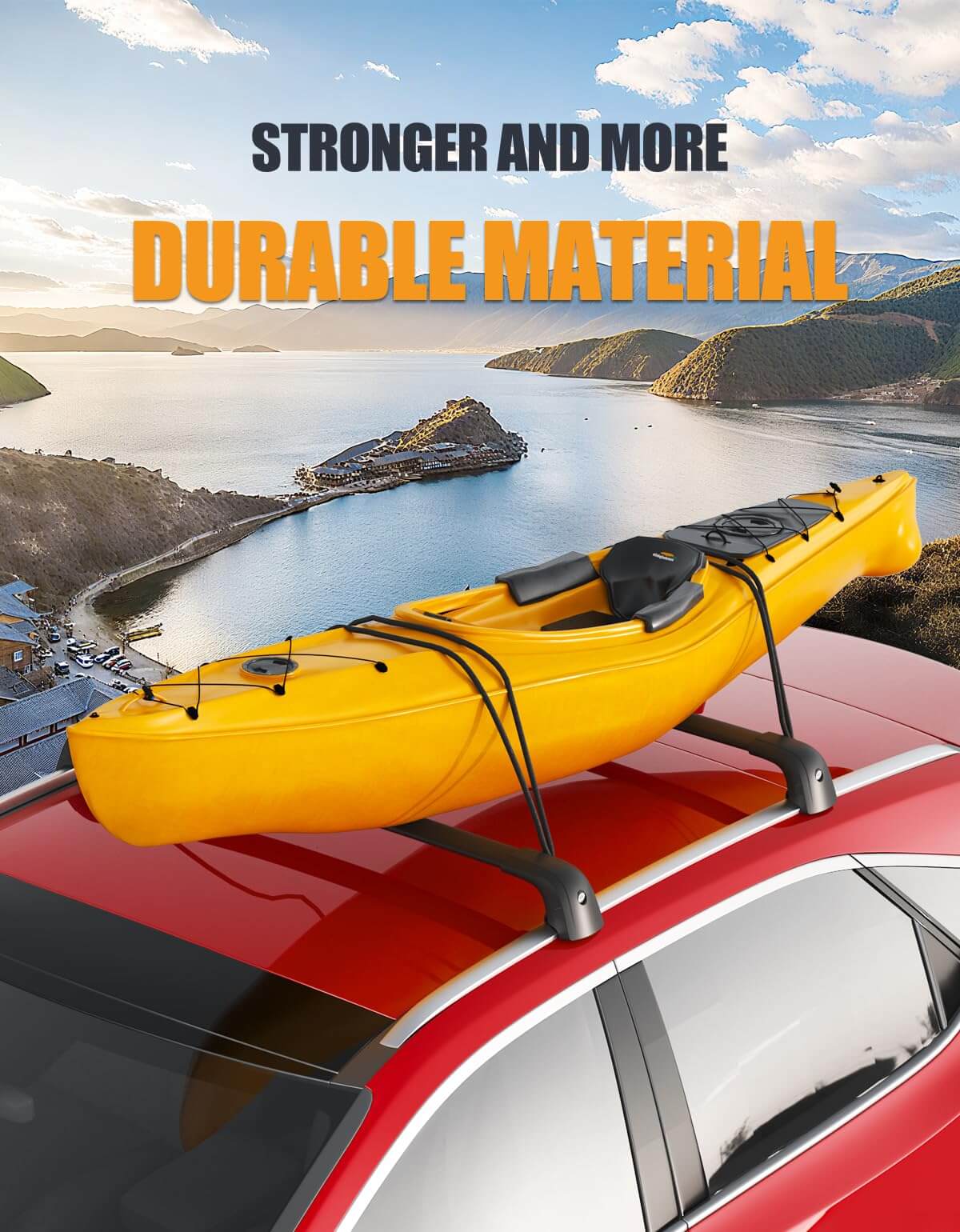 KINGGERI 220lb Lockable Roof Rack Cross Bars Compatible with Audi Q5 2018-2026 with Flush Side Rails
