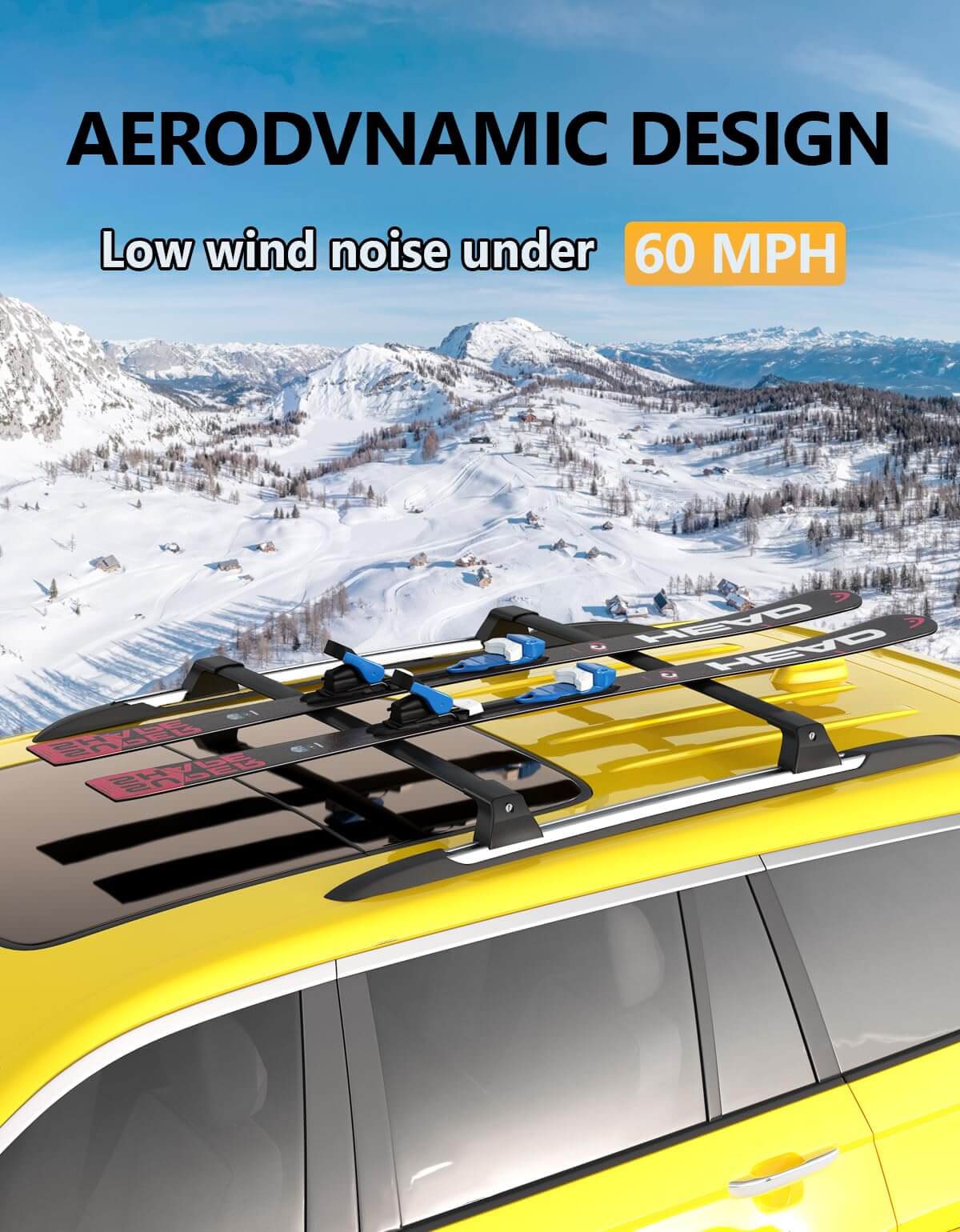 260lbs Roof Rack Cross Bars Compatible with Jeep Grand Cherokee 2011-2021 with Grooved Side Rails