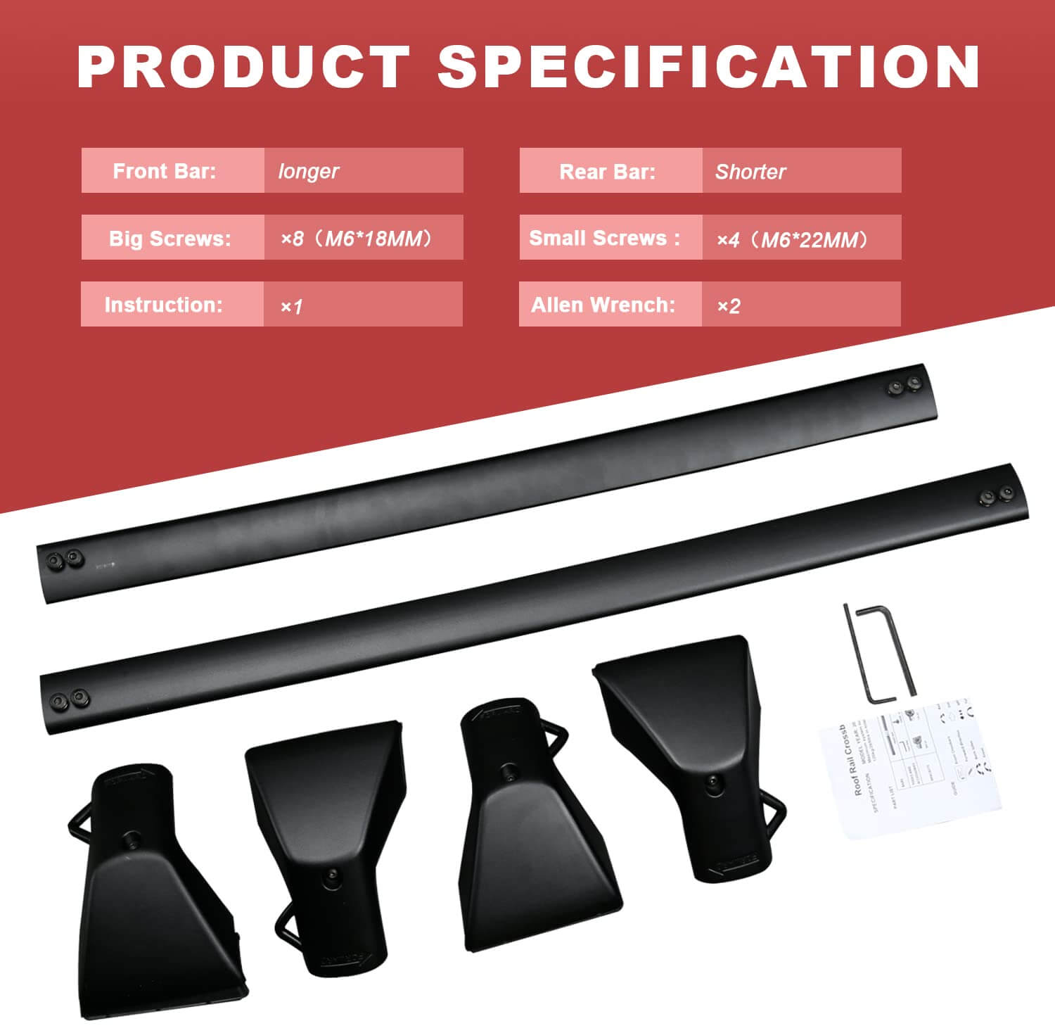 KINGGERI 265lbs Roof Racks Cross Bars Fit for Ford Bronco Sport (Off-Road) Badlands 2021-2025 & Outer-Banks 2022-2025 & First Edition 2021