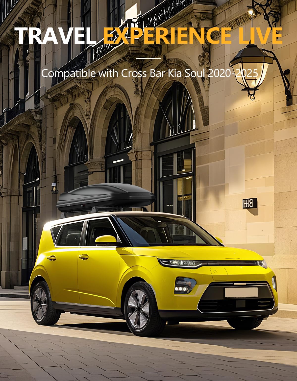 KINGGERI 220lbs Lockable Roof Rack Cross Bars Compatible with Kia Soul 2020-2025 Without Side Rails