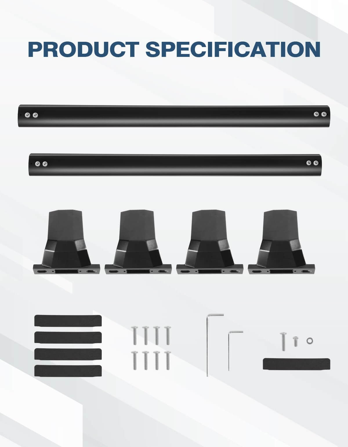 220lbs Roof Rack Cross Bars Compatible with Chevy Chevrolet Blazer EV 2024 2025, All-Metal Aluminum
