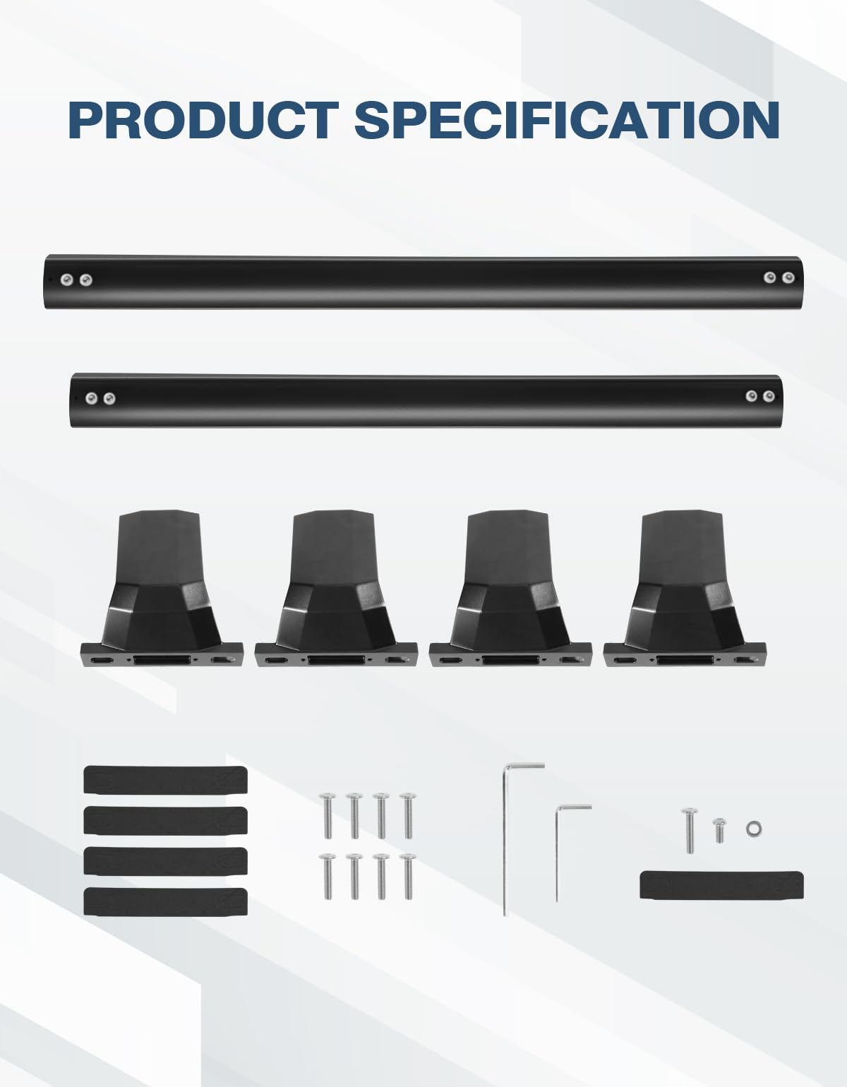 Roof Rack Cross Bars 220lbs Compatible with Cadillac XT6 2020-2025, Heavy Duty All-Metal Aluminum Crossbar