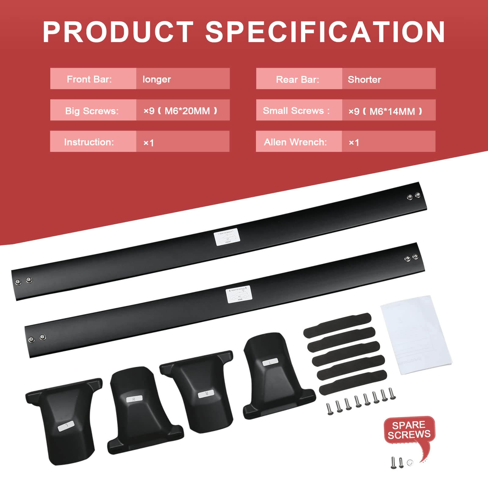 Heavy Duty 260lbs Cross Bars Roof Racks Fit for GMC Acadia 2017-2023，Aluminum Roof Rails Crossbars Luggage Cargo Carrier