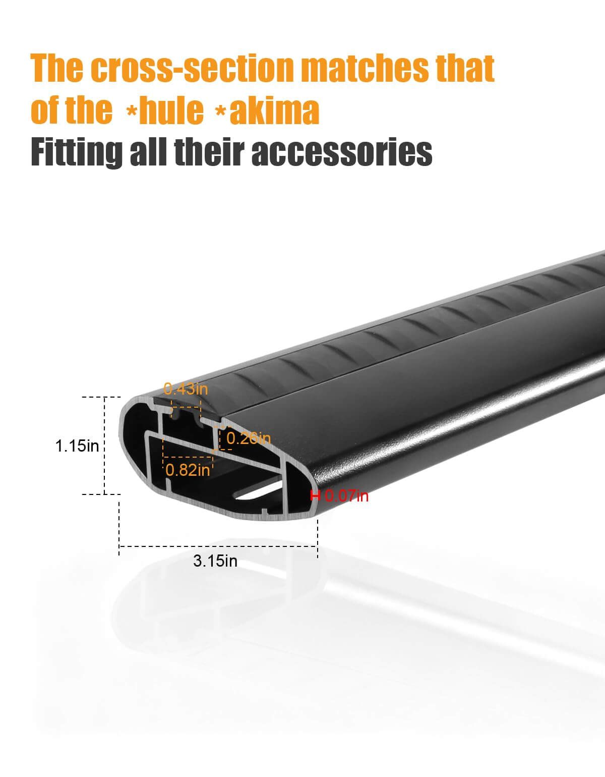 330lb Lockable Roof Rack Cross Bars Compatible with Hyundai Tucson 2016-2026 SEL/N Line/Limited with Flush Side Rails