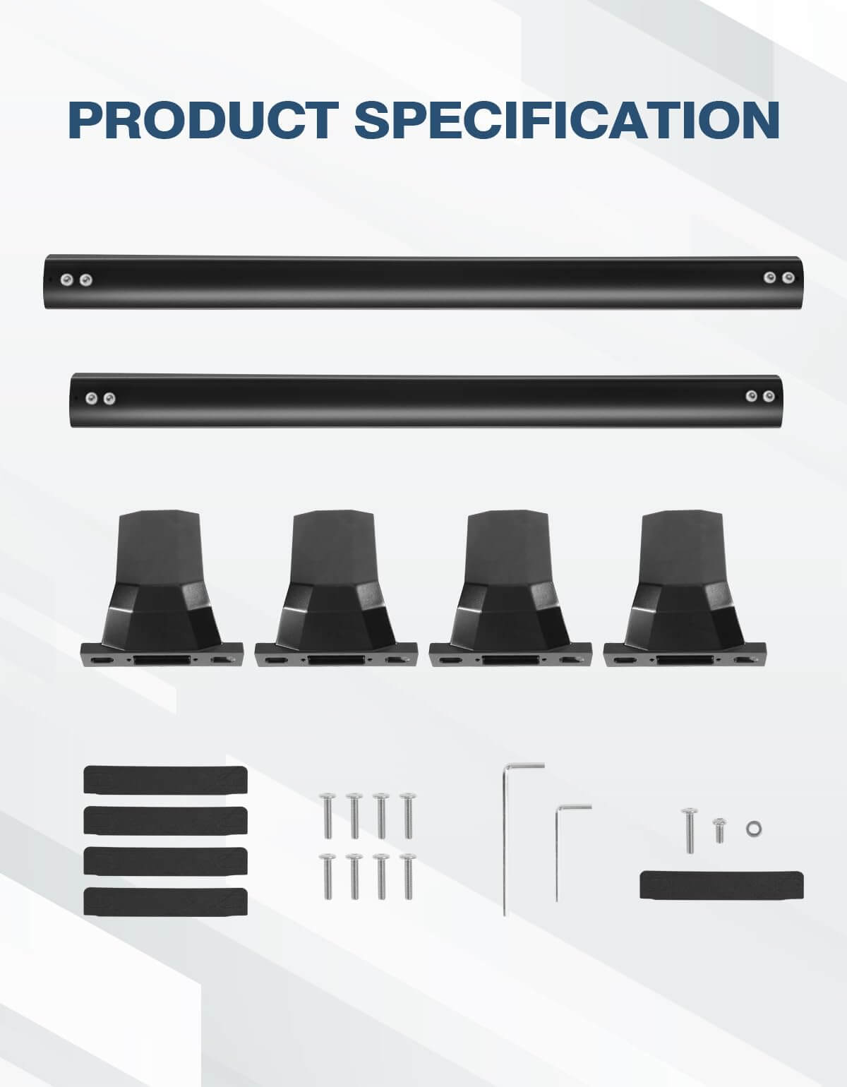 Roof Rack Cross Bars 220lbs Compatible with Chevy Chevrolet Trax 2RS ACTIV LT 2023-2026