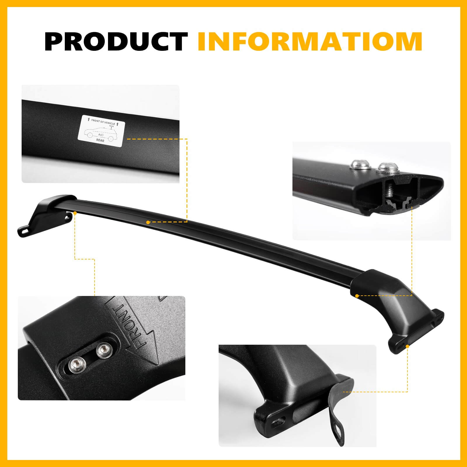 KINGGERI 260lbs Roof Rack Cross Bars Fit for Honda CRV CR-V 2023-2026, Made of Metal Aluminum Heavy Duty Crossbar Roof Rail