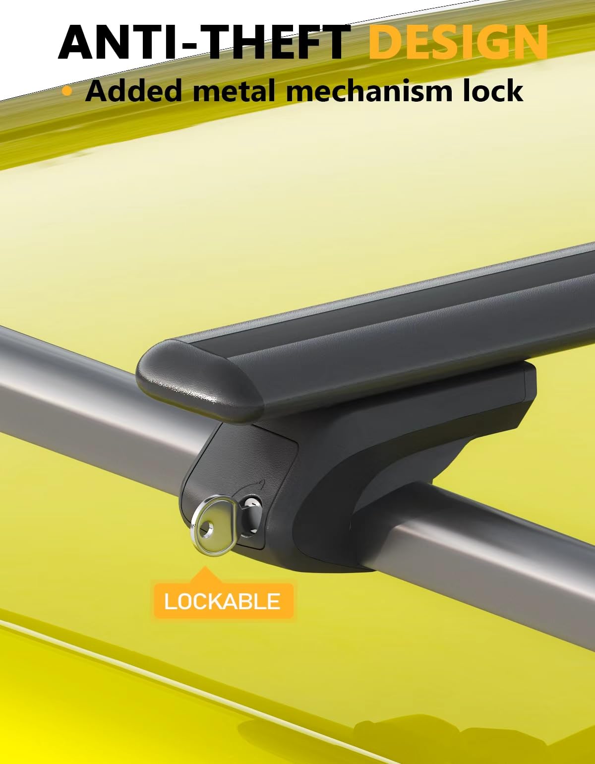 260lbs Roof Rack Cross Bars 52” Thick Aluminum Universal Crossbars Roof Rack Adjustable