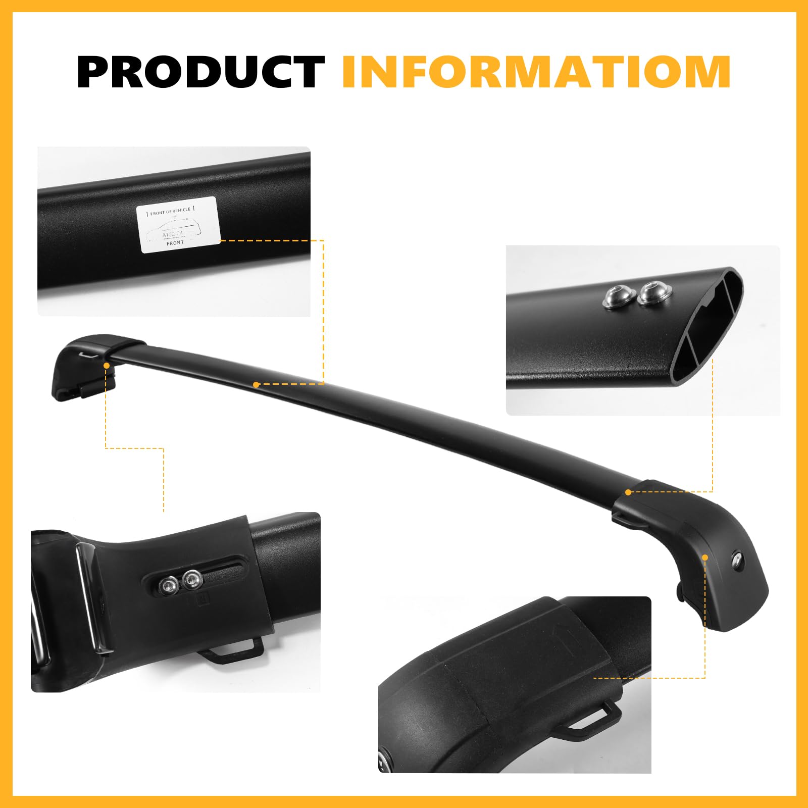 220lbs Lockable Roof Rack Cross Bars Compatible with KIA NIRO 2017 2018 2019 2020 2021 2022