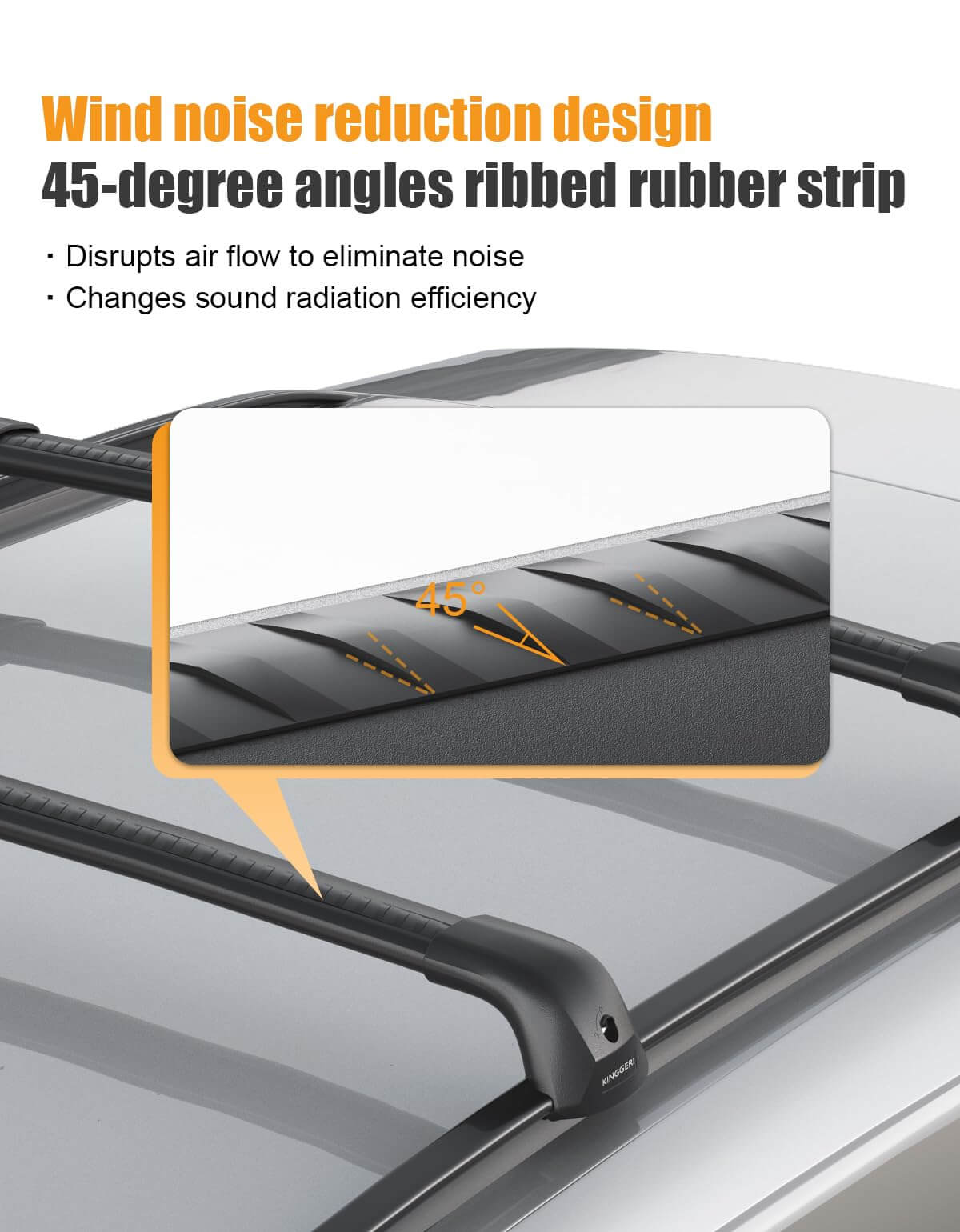KINGGERI 330lb Lockable Roof Rack Cross Bars Compatible with BMW X3 G01 2018-2026 with Flush Side Rails